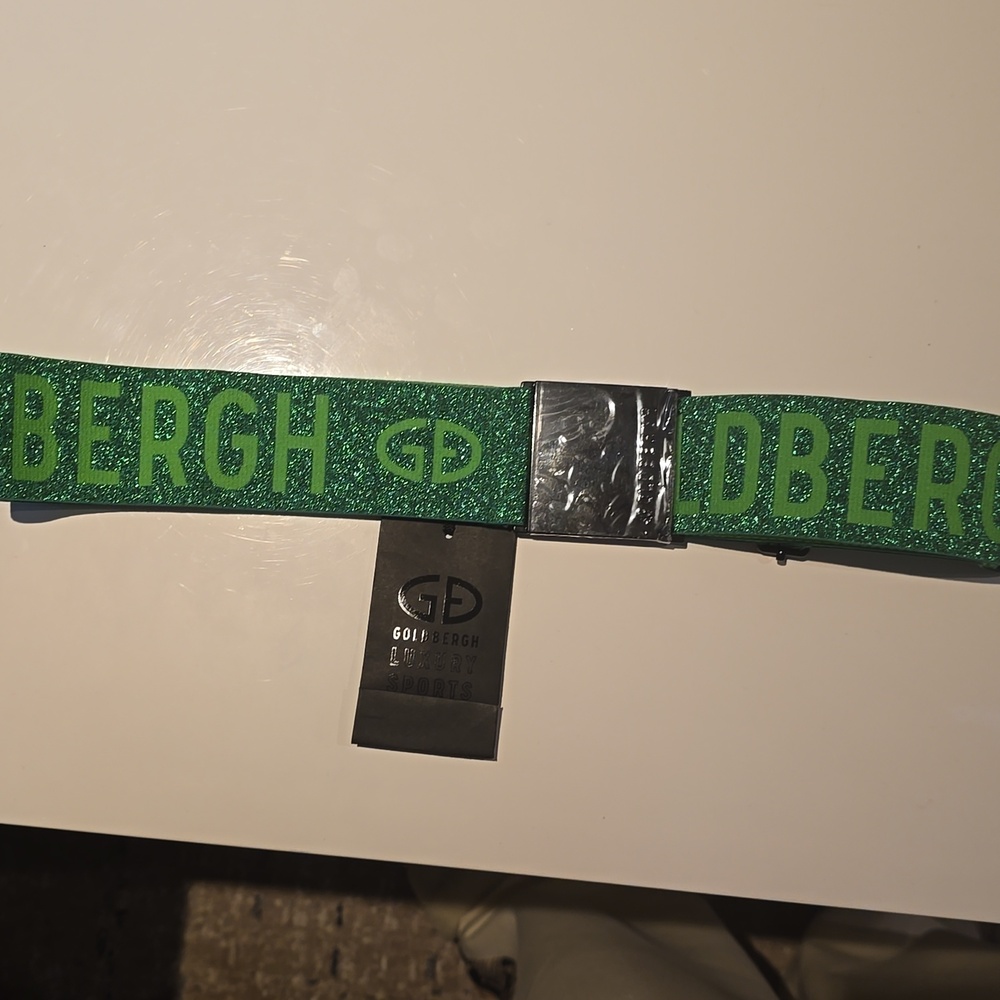 Goldbergh Green Glitter Belt